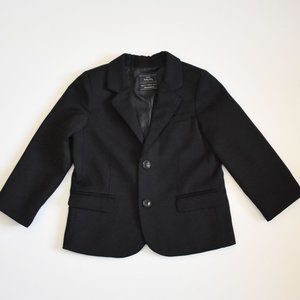 Zara Baby Boy Tailored Collection Extra Fine Wool Black Blazer 18-24 Months